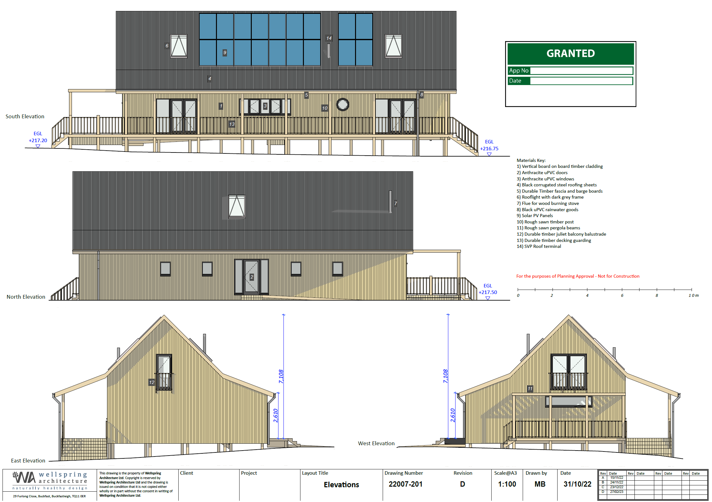 Mugwort Cottage Elevations